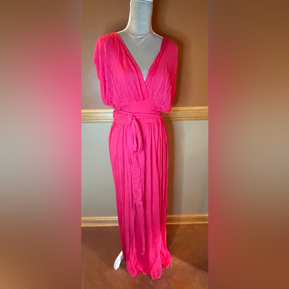 Victoria's Secret Bold Pink Grecian Style Dress
